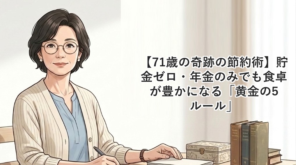 【71歳の奇跡の節約術】貯金ゼロ・年金のみでも食卓が豊かになる「黄金の5ルール」