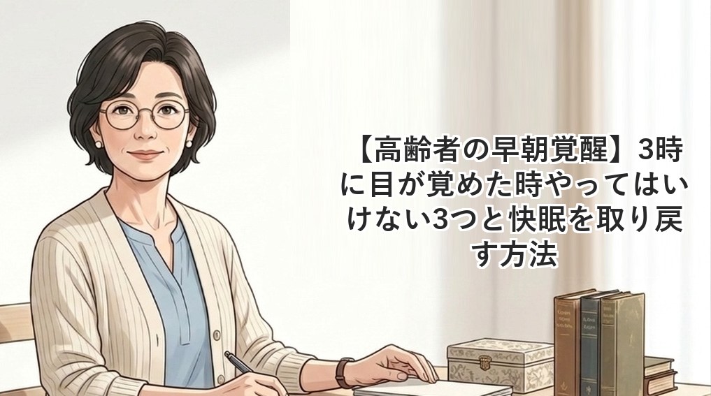 【高齢者の早朝覚醒】3時に目が覚めた時やってはいけない3つと快眠を取り戻す方法